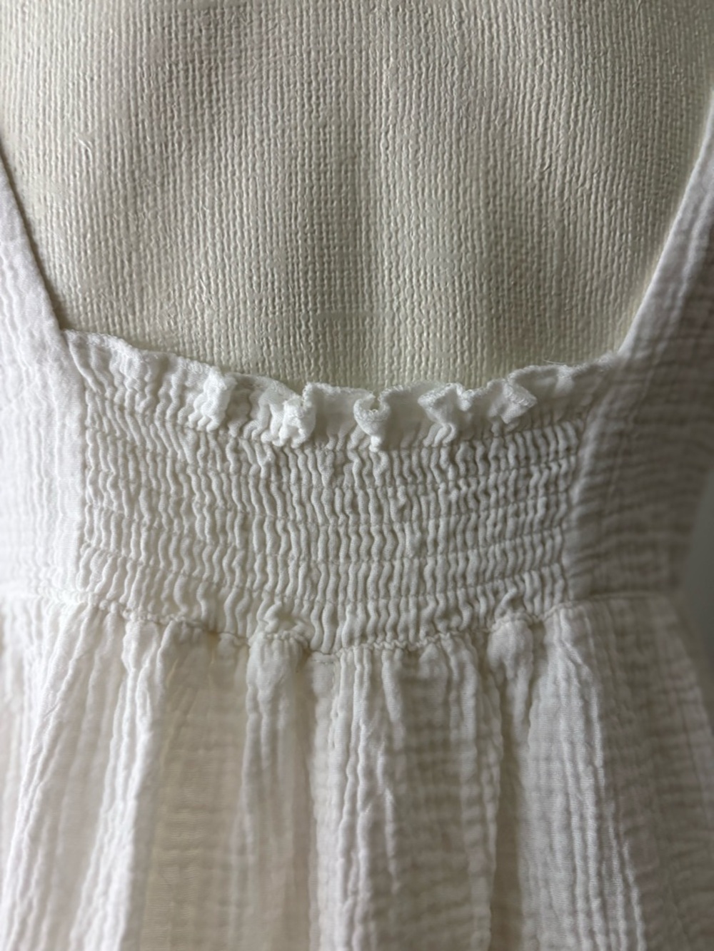stars above White Textured Midi Dress with Square Neck - Picture 4 of 6